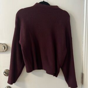 Express plum mock neck sweater